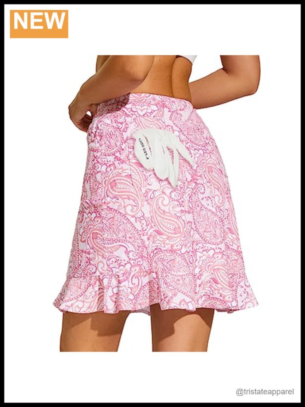 Women's 20in Skort with Pockets Ruffled Hem High Waisted Golf Tennis Athletic